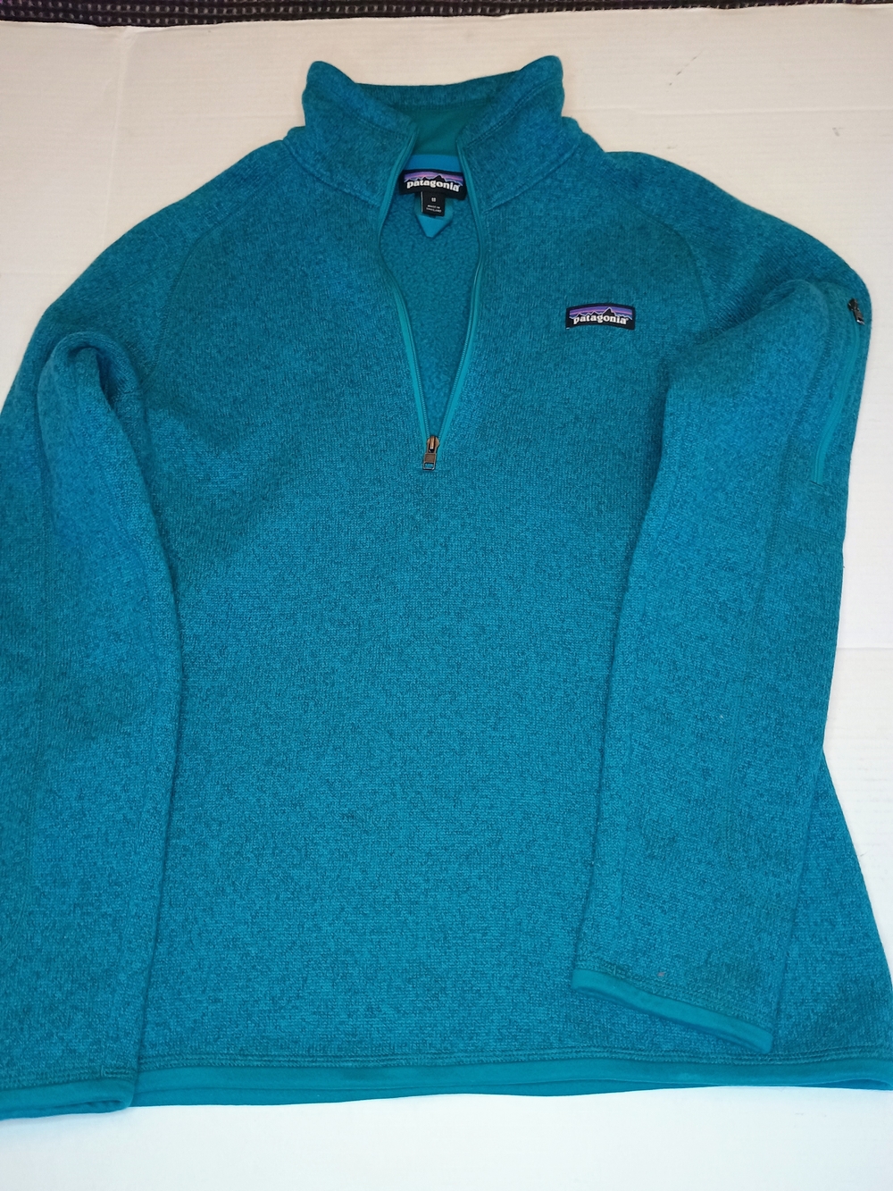 Patagonia Women’s Teal Quarter-Zip Fleece Pullover Size M